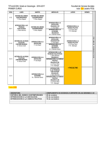 TITULACION: Grado en Sociología 2016