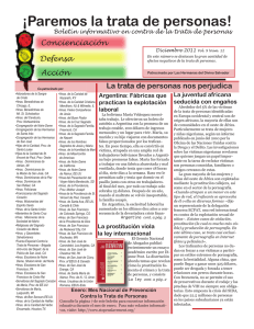 Diciembre 2011 - Stop Trafficking Newsletter
