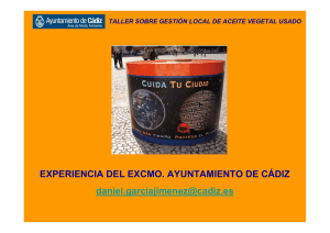 Gestión de aceites usados domésticos en Cádiz