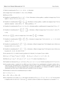 Taller 8 de Cálculo Diferencial de V.V. René Benıtez 1. Dada la