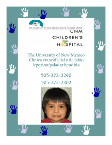 The University of New Mexico Clínica craneofacial