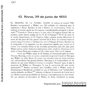 Rivas, 29 de junio de 1855 - Biblioteca Enrique Bolaños