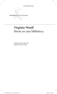 Virginia Woolf Horas en una biblioteca