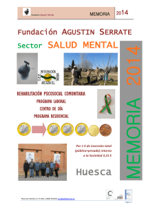 Memoria 2014 - Fundación Agustín Serrate