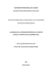 UNIVERSIDAD INTERNACIONAL DEL ECUADOR Facultad de