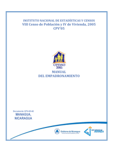VIII Censo de Población y IV de Vivienda, 2005 CPV`05 MANUAL
