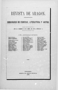 26. Revista de Aragón, año II, número 14 (13 de abril de 1879)