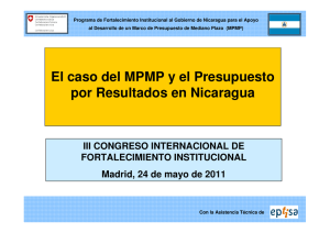 El caso del MPMP y el Presupuesto por Resultados en Nicaragua