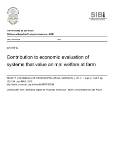 Contribution to economic evaluation of systems that value animal