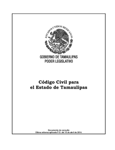 codigo civil para el estado de tamaulipas