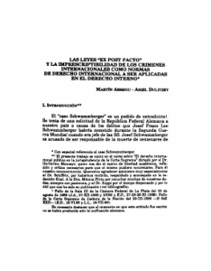 y la imprescriptibilidad de los cr&iacute;menes