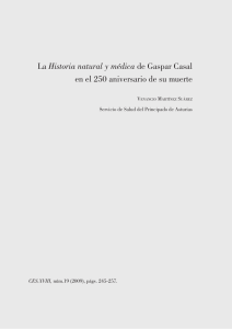 La Historia natural y médica de Gaspar Casal en el 250 aniversario