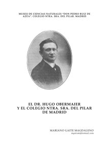 Hugo Obermaier y el Colegio El Pilar