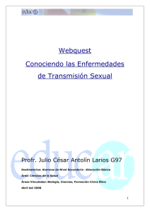 Webquest Conociendo las Enfermedades de Transmisión Sexual