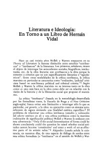 Literatura e Ideologia: En Torno a un Libro de Hernin Vidal