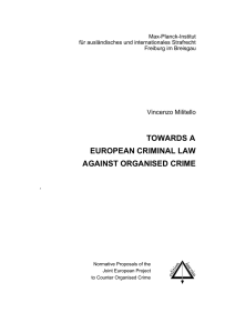 towards a european criminal law against organised crime