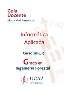 Informática Aplicada - Universidad Católica de Ávila