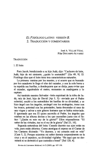 El Fisiólogo Latino. Versión B. Traducción y Comentarios