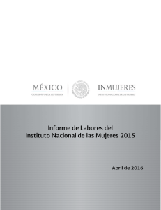 Informe de labores INMUJERES 2015