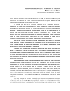 TERCER CONGRESO NACIONAL DE ESTUDIOS DE POSGRADO