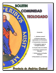Boletín del Teologado de la Prov. de América Central