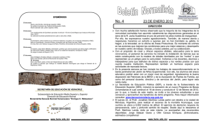 Boletín Normalista No. 4/2012 - Benemérita Escuela Normal