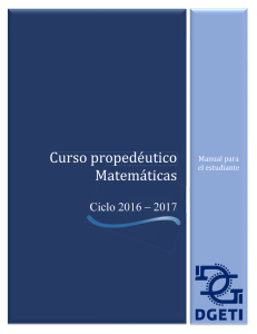 Curso propedéutico de Matemáticas ciclo 2016-2017