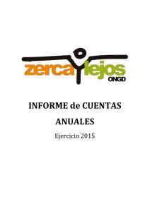 informe economico - Zerca y Lejos ONGD