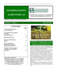 informaciones agronomicas - International Plant Nutrition Institute