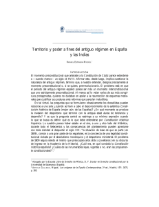 Territorio y poder a fines del antiguo régimen en España y