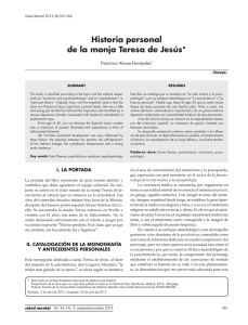 Historia personal de la monja Teresa de Jesús*