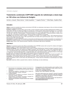Tratamiento combinado COPP-EBV seguido de radioterapia a dosis