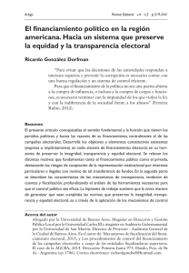 El financiamiento político en la región americana. Hacia un sistema