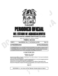 Primera Sección - Gobierno del Estado de Aguascalientes