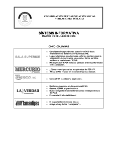 SIN PE 26-07-2016 - Tribunal Electoral del Estado de Tamaulipas
