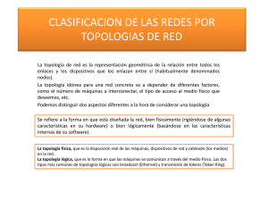 CLASIFICACION DE LAS REDES POR TOPOLOGIAS DE RED