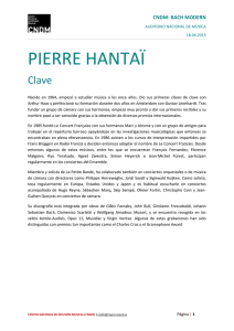 Biografía Pierre Hantaï - Centro Nacional de Difusión Musical