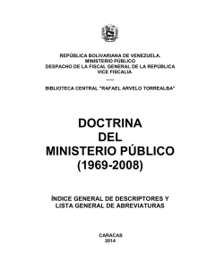 General y Lista de Abreviatura de la Doctrina del