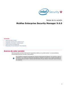 McAfee Enterprise Security Manager 9.6.0 Notas de la versión