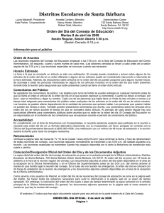 Orden del Día del Consejo de Educación 8 de abril de 2008