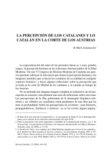 la percepción de los catalanes y lo catalán en la corte de