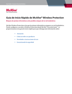 Guía de Inicio Rápido de McAfee® Wireless Protection