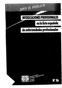 Intoxicaciones Profesionales en la Lista Española de Enfermedades