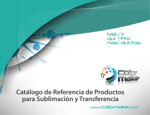 Catálogo de Referencia de Productos para Sublimación