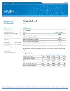 Banco BISA SA - bolsa boliviana de valores sa