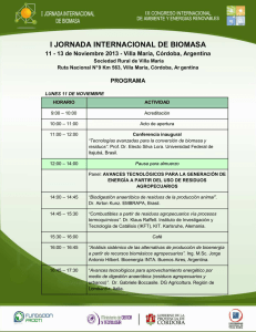 Programa - I Jornada Internacional de Biomasa