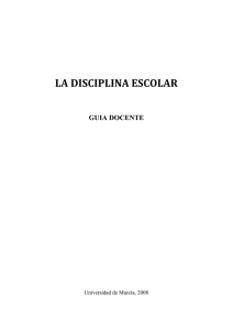 Disciplina Escolar: Guía Docente Universidad de Murcia