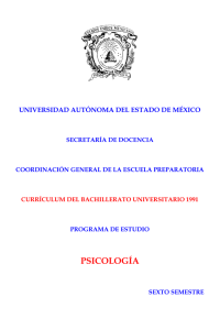 psicología - Universidad Autónoma del Estado de México