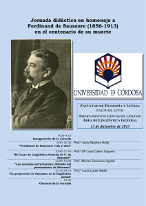 Jornada didáctica en homenaje a Ferdinand de Saussure (1856