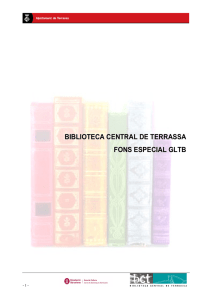 BIBLIOTECA CENTRAL DE TERRASSA FONS ESPECIAL GLTB